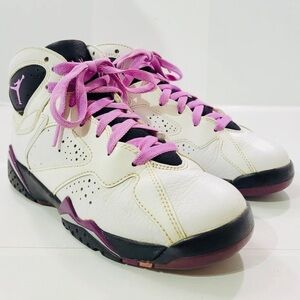 AIR JORDAN 7 RETRO FUCHSIA-GLOW YOUTH SNEAKERS SIZE 7y 442960-127 /RARE